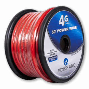 NM-4G/RD 4 Gauge OFC Power Wire Red 50 ft